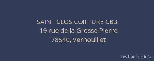 SAINT CLOS COIFFURE CB3