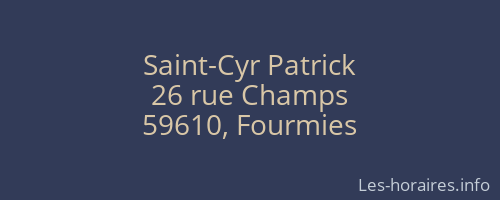 Saint-Cyr Patrick