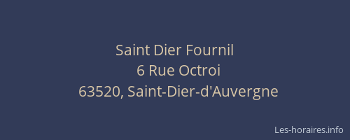 Saint Dier Fournil