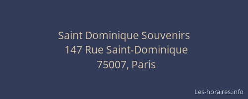 Saint Dominique Souvenirs