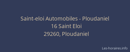 Saint-eloi Automobiles - Ploudaniel
