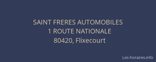 SAINT FRERES AUTOMOBILES