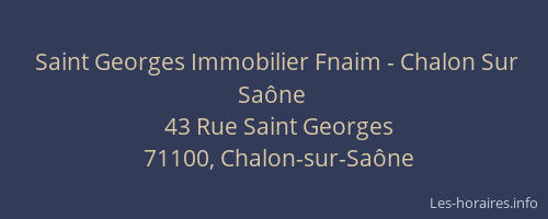 Saint Georges Immobilier Fnaim - Chalon Sur Saône