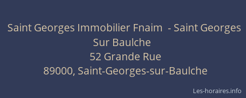 Saint Georges Immobilier Fnaim  - Saint Georges Sur Baulche