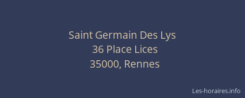 Saint Germain Des Lys