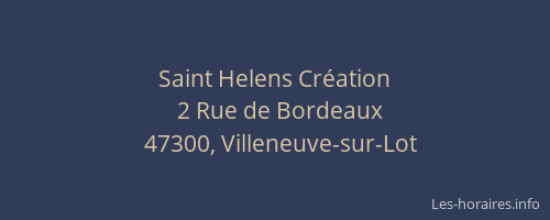 Saint Helens Cr&eacute;ation