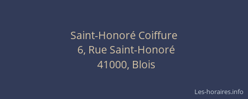 Saint-Honoré Coiffure