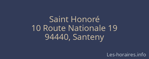 Saint Honoré