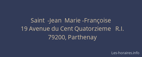 Saint  -Jean  Marie -Françoise