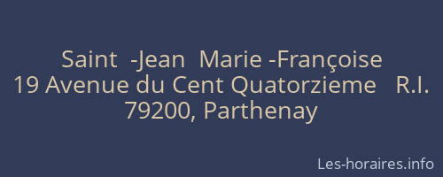 Saint  -Jean  Marie -Françoise