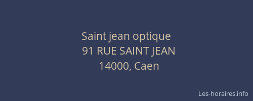 Saint jean optique