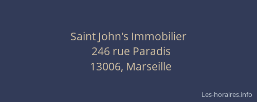 Saint John's Immobilier