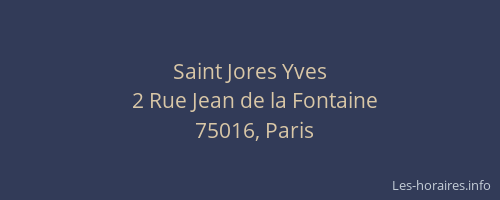 Saint Jores Yves