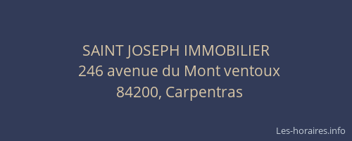 SAINT JOSEPH IMMOBILIER