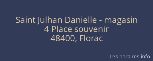 Saint Julhan Danielle - magasin