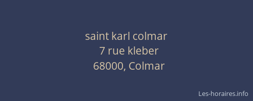 saint karl colmar
