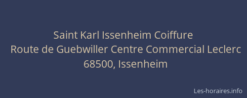 Saint Karl Issenheim Coiffure