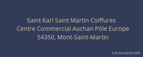 Saint Karl Saint Martin Coiffures