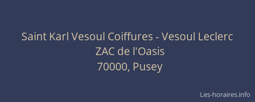 Saint Karl Vesoul Coiffures - Vesoul Leclerc