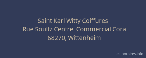 Saint Karl Witty Coiffures