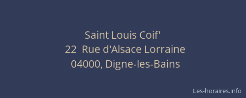 Saint Louis Coif'