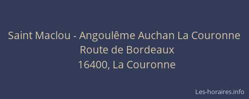Saint Maclou - Angoul&ecirc;me Auchan La Couronne