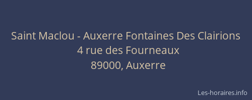 Saint Maclou - Auxerre Fontaines Des Clairions