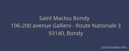 Saint Maclou Bondy
