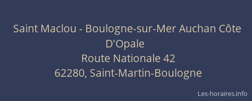 Saint Maclou - Boulogne-sur-Mer Auchan C&ocirc;te D'Opale