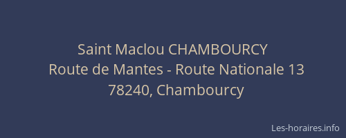 Saint Maclou CHAMBOURCY