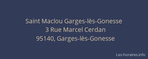 Saint Maclou Garges-lès-Gonesse