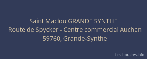 Saint Maclou GRANDE SYNTHE