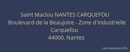 Saint Maclou NANTES CARQUEFOU