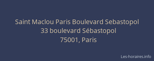 Saint Maclou Paris Boulevard Sebastopol
