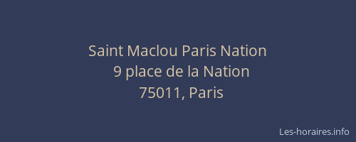 Saint Maclou Paris Nation