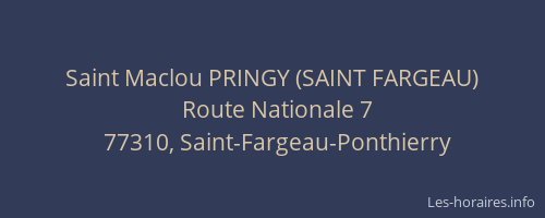 Saint Maclou PRINGY (SAINT FARGEAU)