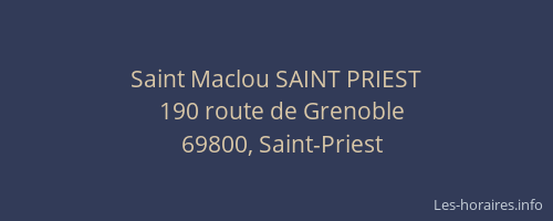 Saint Maclou SAINT PRIEST