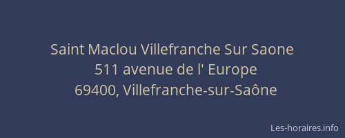 Saint Maclou Villefranche Sur Saone