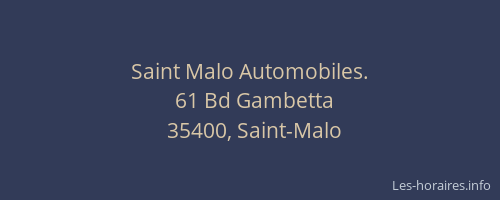 Saint Malo Automobiles.