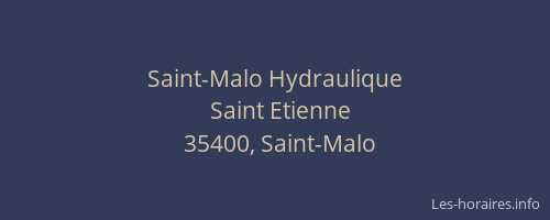 Saint-Malo Hydraulique