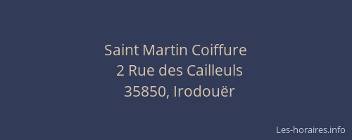Saint Martin Coiffure