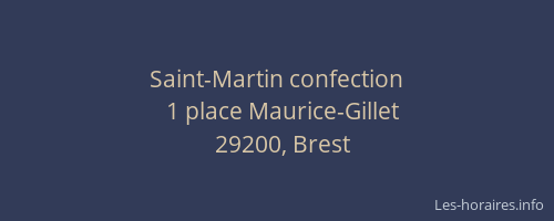 Saint-Martin confection