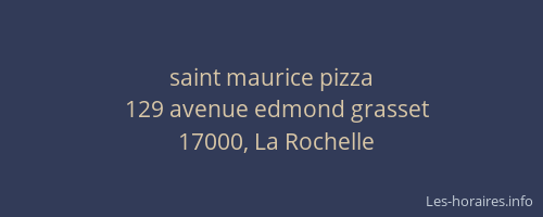 saint maurice pizza