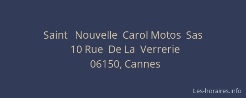 Saint   Nouvelle  Carol Motos  Sas