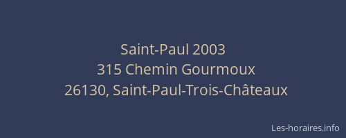 Saint-Paul 2003