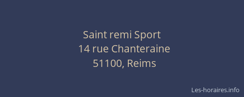Saint remi Sport