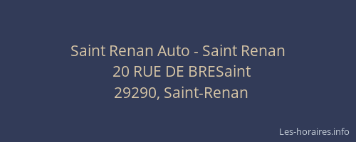 Saint Renan Auto - Saint Renan