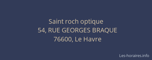 Saint roch optique