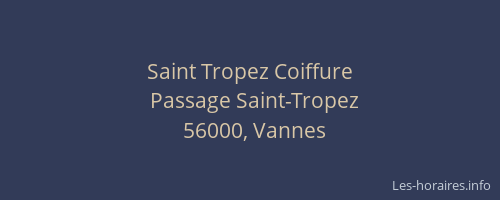Saint Tropez Coiffure