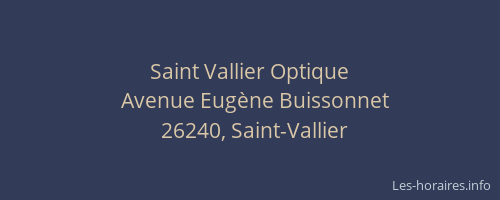 Saint Vallier Optique